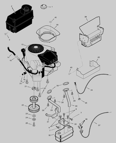 Engine Mount Assembly Diagram and Parts List for 461005X68A 2004 Briggs and Stratton Lawn Tractor